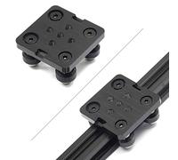 Befenybay Small V-Wheel with Plate for 2020 Aluminum Profile for CNC and 3D Printer Parts Kossel Black Wheel