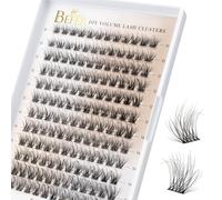 Befer Eyelash Cluster, 3D Curl Eyelash Cluster, Volume Individual Eyelash Extensions, 10-16mm, Wispy Eyelash DIY at Home, 144 Pieces (Hush, ZE05)