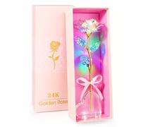 Beferr Galaxy Colorful Rose Birthday Gifts for Women Enchanted Rainbow LED