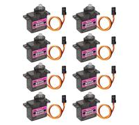 Beffkkip 8PCS MG90S 9g Micro Servo Motor Metal Gear for RC Robot Car Plane Helicopter Mini Servos for Arduino Project