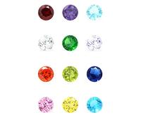 Beffy 96Pcs 5mm Crystal Birthstones for Floating Charms Living Memory Lockets DIY Pendant Necklace