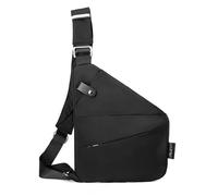 Befoore Anti Theft Chest Pocket - Sling Bag Chest Bag Small Cross Body Bag, Casual Shoulder Bag Handbag Lightweight Fashion Daypack for Women Ladies Girls(Black,Right)