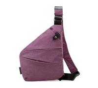 Befoore Anti Theft Chest Pocket - Sling Bag Chest Bag Small Cross Body Bag, Casual Shoulder Bag Handbag Lightweight Fashion Daypack for Women Ladies Girls(Purple,Right)