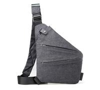 Befoore Anti Theft Chest Pocket - Sling Bag Chest Bag Small Cross Body Bag, Casual Shoulder Bag Handbag Lightweight Fashion Daypack for Women Ladies Girls(Gray,Left)