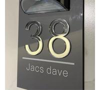 Befoore House Numbers Plaques With Solar Light House Numbers Door Signs Door Number For Wall Name For Outside(C,180 * 320mm)