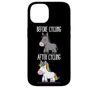 Before After Cycling Unicorn Bicycle Mountain Biking Cyclist Case for iPhone 14