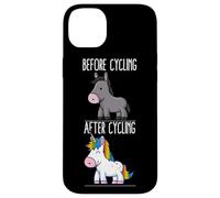 Before After Cycling Unicorn Bicycle Mountain Biking Cyclist Case for iPhone 14 Plus