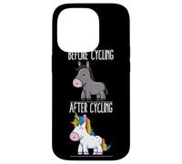 Before After Cycling Unicorn Bicycle Mountain Biking Cyclist Case for iPhone 14 Pro