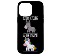 Before After Cycling Unicorn Bicycle Mountain Biking Cyclist Case for iPhone 14 Pro Max