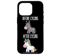 Before After Cycling Unicorn Bicycle Mountain Biking Cyclist Case for iPhone 16 Pro