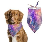Before Castle Wolf Fox Printed Dog Bandanas Funny Pets Triangle Scarf Puppies Handkerchief for Small Medium Large Dogs Cats Pet