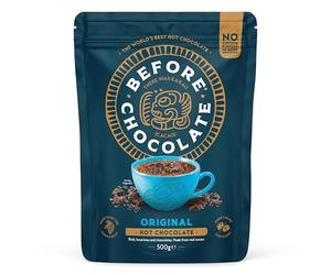 Before Chocolate - Original Hot Chocolate 500g, Made From Whole Cacao Bean - Dairy, Gluten, Nut & SOYA Free