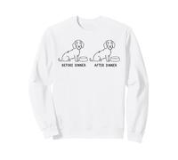 Before Dinner After Dinner Wire Haired Dachshund Doxie Mom Sweatshirt