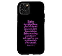 Before Investigating Scripture Sirach 11 7 9 Bible Verse God Case for iPhone 11 Pro