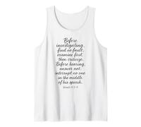 Before Investigating Scripture Sirach 11 7 9 Bible Verse God Tank Top