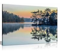 Before people wake Canvas Print, Framed Wall Art Pictures for Home Decor 91x61cm (36x24in)