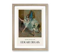 Before The Ballet By Edgar Degas Exhibition Museum Painting Framed Wall Art Print, Ready to Hang Picture for Living Room Bedroom Home Office Décor, Oak A4 (34 x 25 cm)