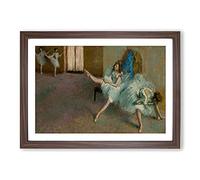 Before The Ballet by Edgar Degas Framed Print | A2 Walnut Framed Wall Art | Ready to Hang | Modern Nature Picture | Living Room Bedroom Lounge Office