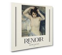 Before The Bath By Pierre Auguste Renoir Canvas Print | Gallery Wrapped 30mm Frame Wall Art | 14x14 inches | Ready to Hang | Impressionist Picture | Living Room Bedroom Lounge Office