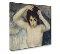 Before The Bath by Pierre Auguste Renoir Canvas Print | Gallery Wrapped 30mm Frame Wall Art | 20x20 inches | Ready to Hang | Impressionist Picture | Living Room Bedroom Lounge Office