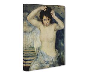 Before The Bath By Pierre Auguste Renoir Canvas Print | Gallery Wrapped 30mm Frame Wall Art | 24x16 inches | Ready to Hang | Impressionist Picture | Living Room Bedroom Lounge Office