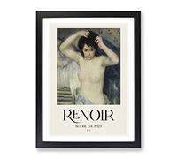 Before The Bath By Pierre Auguste Renoir Exhibition Museum Painting Framed Print | A4 Black Framed Wall Art | Ready to Hang | Modern Historical Picture | Living Room Bedroom Lounge Office