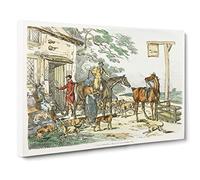 Before The Hunt By Henry Alken Canvas Print | Gallery Wrapped 30mm Frame Wall Art | 30x20 inches | Ready to Hang | Retro Picture | Living Room Bedroom Lounge Office
