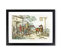 Before the Hunt by Henry Alken Framed Print | A2 Black Framed Wall Art | Ready to Hang | Modern Nature Picture | Living Room Bedroom Lounge Office