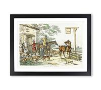 Before The Hunt By Henry Alken Vintage Framed Print | A3 Black Framed Wall Art | Ready to Hang | Classic Nature Picture | Living Room Bedroom Lounge Office