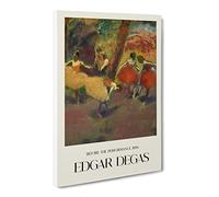 Before The Performance By Edgar Degas Canvas Print | Gallery Wrapped 30mm Frame Wall Art | 24x16 inches | Ready to Hang | Impressionist Picture | Living Room Bedroom Lounge Office
