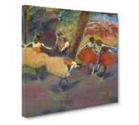 Before The Performance by Edgar Degas Classic Painting Canvas Wall Art Print Ready to Hang, Framed Picture for Living Room Bedroom Home Office Décor, 20x20 Inch (50x50 cm)