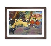 Before The Performance By Edgar Degas Classic Painting Framed Print | A4 Walnut Framed Wall Art | Ready to Hang | Classic Historical Picture | Living Room Bedroom Lounge Office