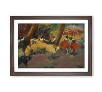 Before The Performance by Edgar Degas Framed Print | A2 Walnut Framed Wall Art | Ready to Hang | Modern Nature Picture | Living Room Bedroom Lounge Office