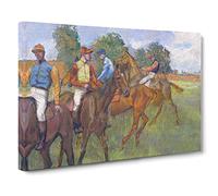 Before The Race By Edgar Degas Canvas Print | Gallery Wrapped 30mm Frame Wall Art | 30x20 inches | Ready to Hang | Impressionist Picture | Living Room Bedroom Lounge Office