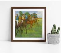 Before the Race, c. 1887-89. Edgar Degas Stunning Framed Wall Art Picture Print Square - 45cm wide x 45cm high - Walnut Frame