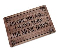 Before You Ask.I Won't Turn The Music Down Doormat Welcome Mat Housewarming Gift New Home Gift Personalized Wedding Gift Mat Outdoor Doormat 24X16 Inch