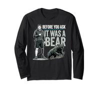 Before You Ask It was A Bear Amputation Prosthetic Arm Leg Long Sleeve T-Shirt