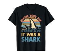 Before You Ask It was A Shark Amputation Surgery Amputee T-Shirt, Men, Black, Large