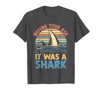 Before You Ask It was A Shark Amputation Surgery Amputee T-Shirt, Men, Dark Heather Grey, 4X-Large