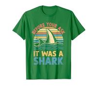 Before You Ask It was A Shark Amputation Surgery Amputee T-Shirt, Men, Kelly Green, 3X-Large