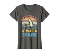 Before You Ask It was A Shark Amputation Surgery Amputee T-Shirt, Women, Asphalt Grey, Medium