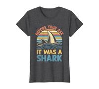 Before You Ask It was A Shark Amputation Surgery Amputee T-Shirt, Women, Dark Heather Grey, 3X-Large