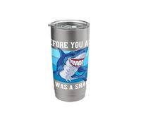 Before You Ask It was A Shark Funny Design Stainless Steel Insulated Tumbler