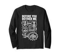 Before You Bother Me IT Support Flowchart Sysadmin Humor Long Sleeve T-Shirt