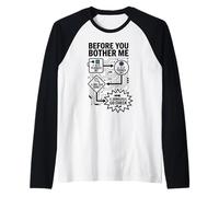Before You Bother Me IT Support Flowchart Sysadmin Humor Raglan Baseball Tee