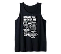 Before You Bother Me IT Support Flowchart Sysadmin Humor Tank Top