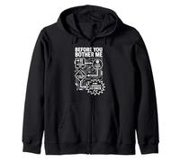 Before You Bother Me IT Support Flowchart Sysadmin Humor Zip Hoodie