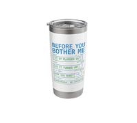 Before You Bother Me Software Developer Programming Stainless Steel Insulated Tumbler