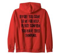 Before you come to me for help please confirm you have tried Zip Hoodie