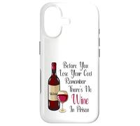 Before You Lose Your Cool Remember There's No Wine In Prison Case for iPhone 17